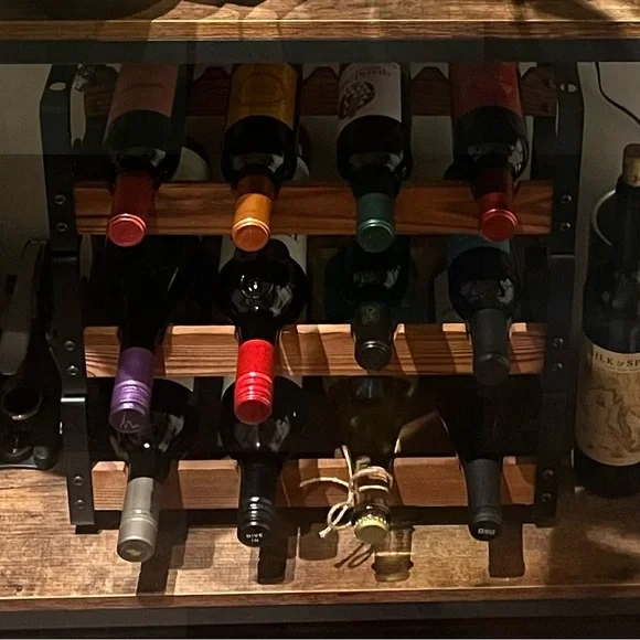 Wood and Metal Wine Rack - Picture 3 of 3